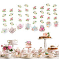 8 Pack Double Sided Floral Tea Party Paper Garland, 40" Pre - Assembled Mixed Teapot Banner Hanging Decorations - Bell Racket Store