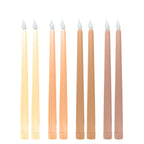 8 - Pack LED Flickering Lighting Mixed Natural - Flameless Battery Operated Taper Candles 11" - Bell Racket Store