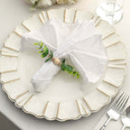 8 Pack Rustic Green Eucalyptus Leaf Wooden Beaded Jute Napkin Rings, Handmade Farmhouse Burlap Napkin Serviette Buckle Holders - Bell Racket Store