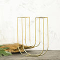 8" Tall Gold Freestanding 3D Decorative Wire Letter, Wedding Centerpiece - U