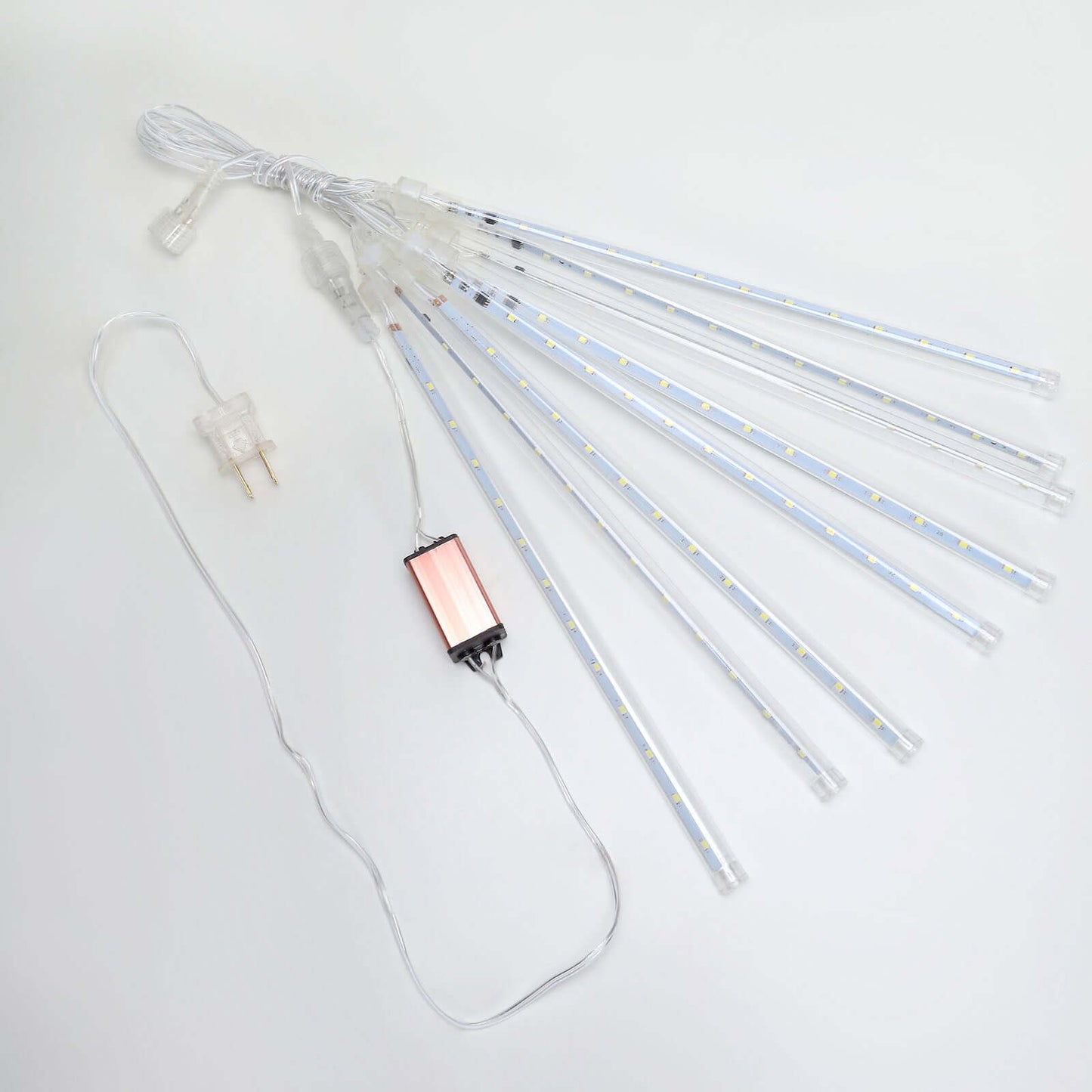 8 Tubes LED Hanging String Lights Icicle Design Clear - Waterproof Snowfall Effect 12" - NestOCart