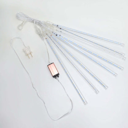 8 Tubes LED Hanging String Lights Icicle Design Clear - Waterproof Snowfall Effect 12" - NestOCart