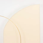 8ft Beige Spandex Fitted Wedding Arch Cover For Half Moon Top Chiara Backdrop Stand - Bell Racket Store