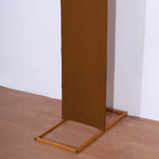 8ft Cinnamon Brown Spandex Fitted Open Arch Wedding Arch Cover, Double - Sided U - Shaped Backdrop Slipcover - Bell Racket Store