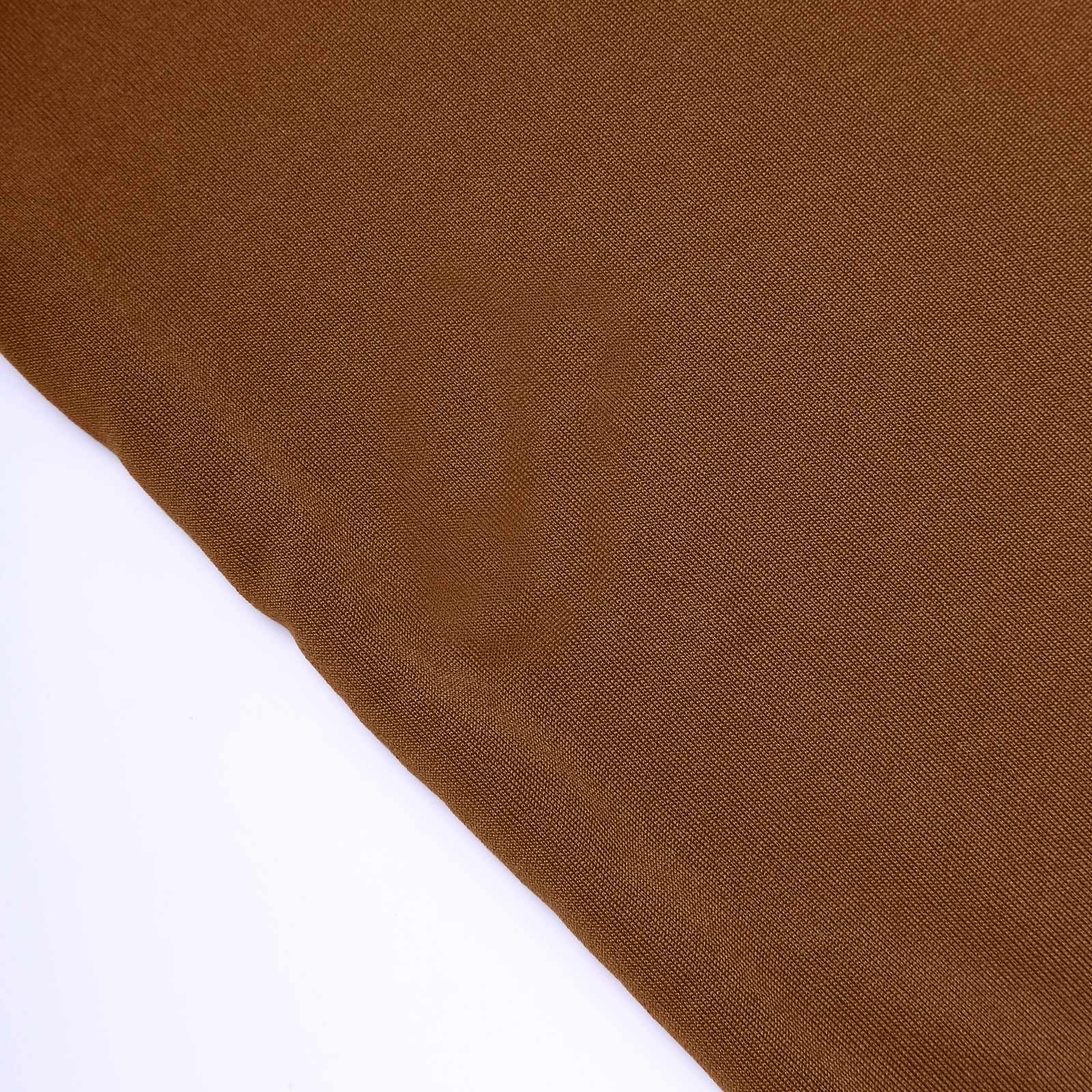 8ft Cinnamon Brown Spandex Fitted Open Arch Wedding Arch Cover, Double - Sided U - Shaped Backdrop Slipcover - Bell Racket Store