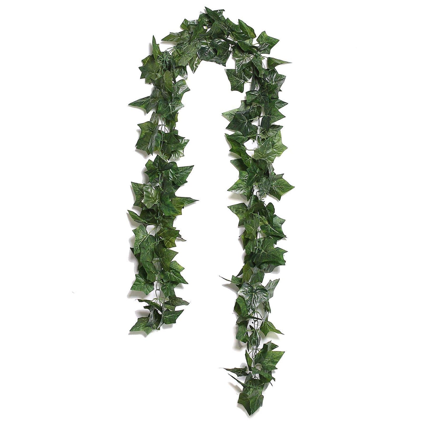 8ft Dark Green UV Protected Artificial Silk Ivy Leaf Garland Vine, Outdoor Indoor - NestOCart