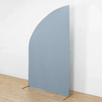 8ft Dusty Blue Spandex Fitted Wedding Arch Cover For Half Moon Top Chiara Backdrop Stand - Bell Racket Store