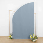 8ft Dusty Blue Spandex Fitted Wedding Arch Cover For Half Moon Top Chiara Backdrop Stand - Bell Racket Store