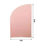 8ft Dusty Rose Spandex Fitted Wedding Arch Cover For Half Moon Top Chiara Backdrop Stand - Bell Racket Store
