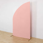 8ft Dusty Rose Spandex Fitted Wedding Arch Cover For Half Moon Top Chiara Backdrop Stand - Bell Racket Store
