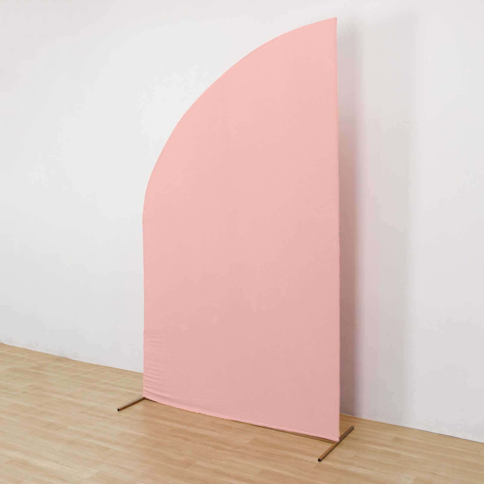 8ft Dusty Rose Spandex Fitted Wedding Arch Cover For Half Moon Top Chiara Backdrop Stand - Bell Racket Store