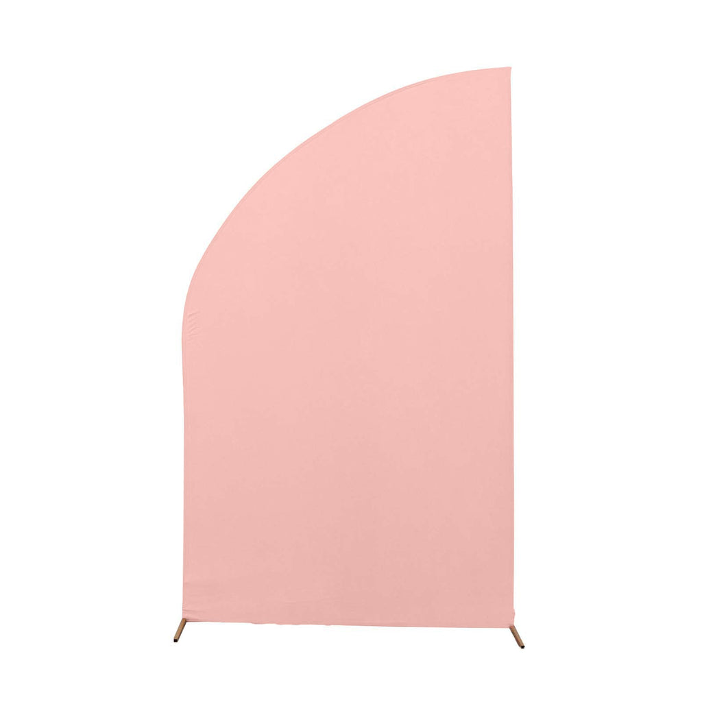8ft Dusty Rose Spandex Fitted Wedding Arch Cover For Half Moon Top Chiara Backdrop Stand - Bell Racket Store