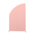 8ft Dusty Rose Spandex Fitted Wedding Arch Cover For Half Moon Top Chiara Backdrop Stand - Bell Racket Store