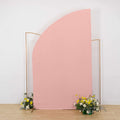 8ft Dusty Rose Spandex Fitted Wedding Arch Cover For Half Moon Top Chiara Backdrop Stand - Bell Racket Store