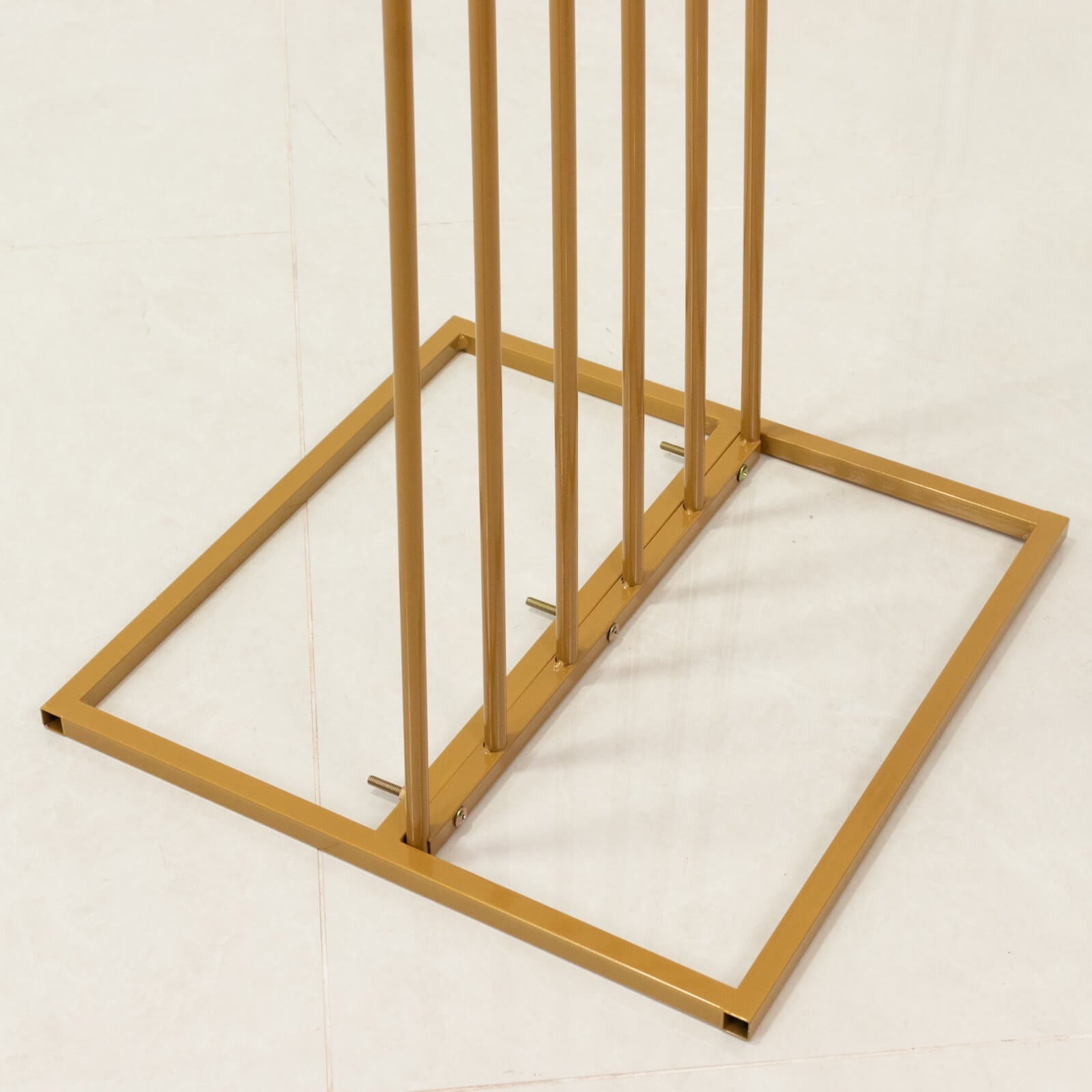 8ft Gold Metal Dome Wedding Arch, Heavy - Duty Backdrop Stand 3D Floral Balloon Frame - Bell Racket Store