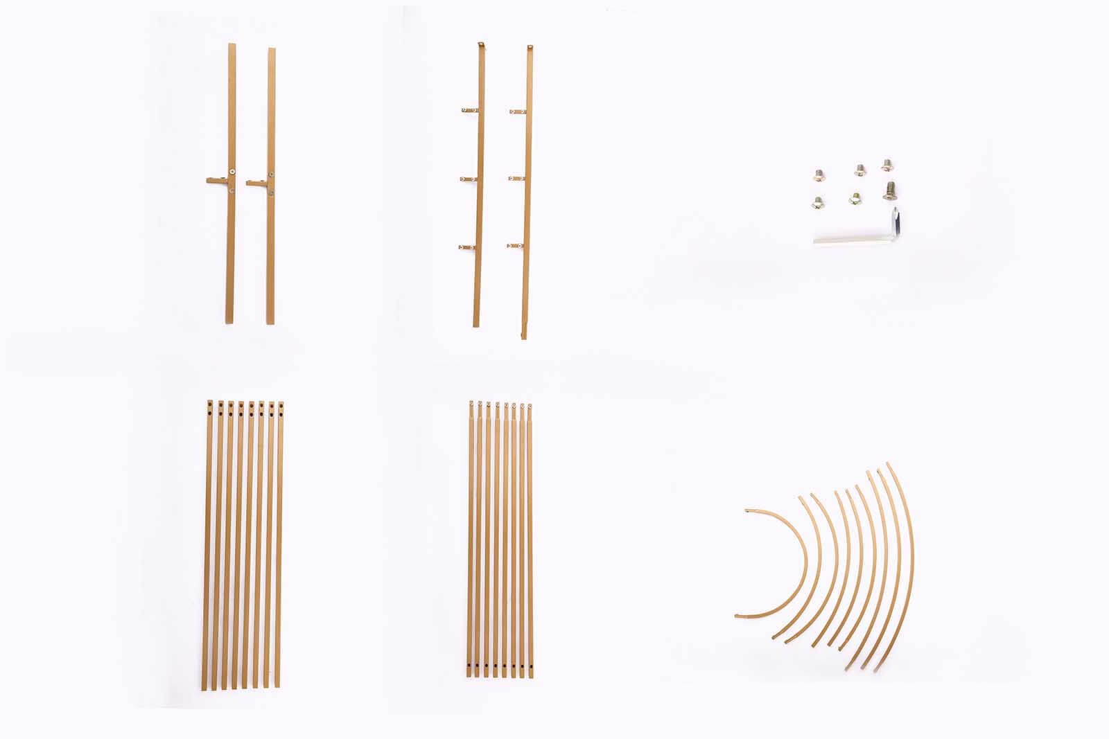 8ft Gold Metal Multi - Layered Round Top Wedding Arch, Rainbow Floral Frame Chiara Backdrop Stand - Bell Racket Store