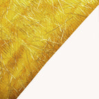 8ft Gold Metallic Fringe Shag Event Drapery Panel, Shimmery Tinsel Polyester Divider Backdrop Curtain - Bell Racket Store