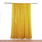 8ft Gold Metallic Fringe Shag Event Drapery Panel, Shimmery Tinsel Polyester Divider Backdrop Curtain - Bell Racket Store