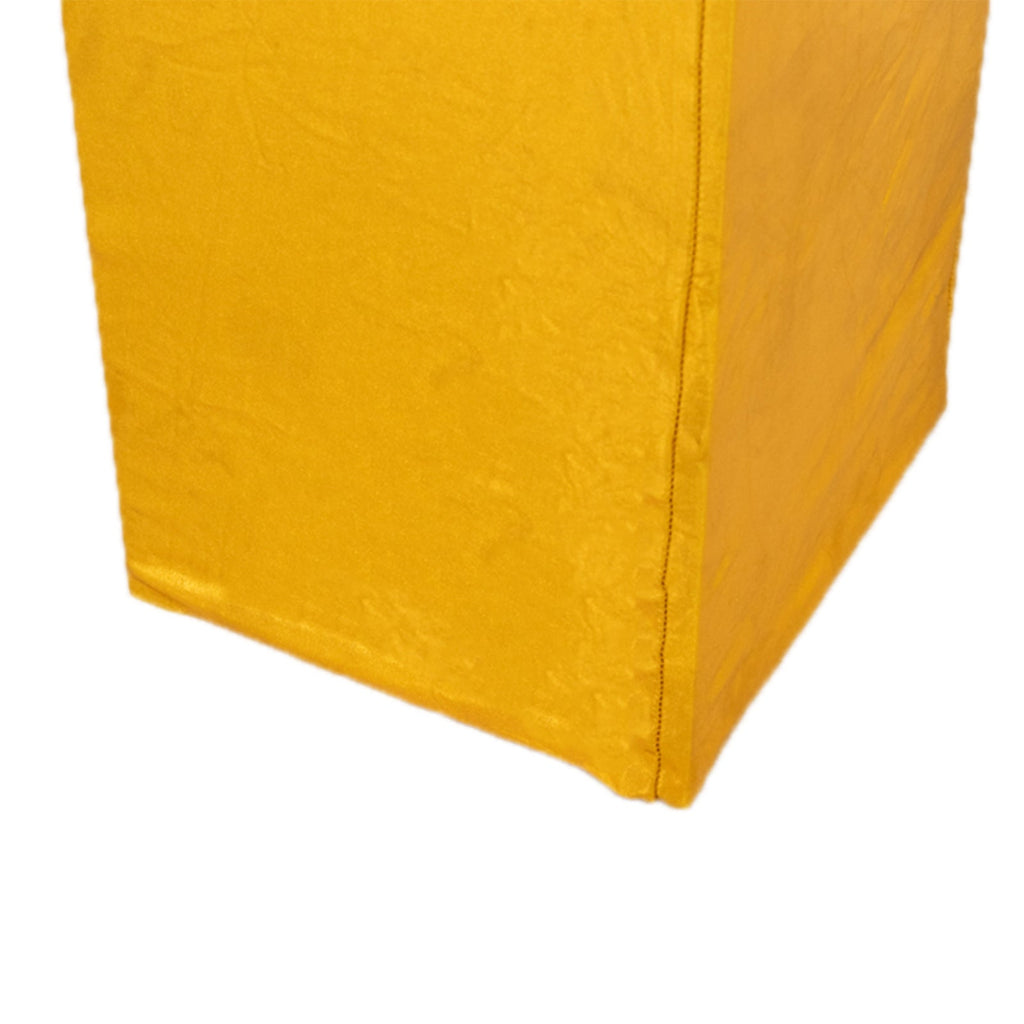 8ft Gold Metallic Spandex Backdrop Stand Cover for Arc de Triomphe Stand, Stretch Fitted Floral Balloon Frame Wedding Arch Cover - Bell Racket Store