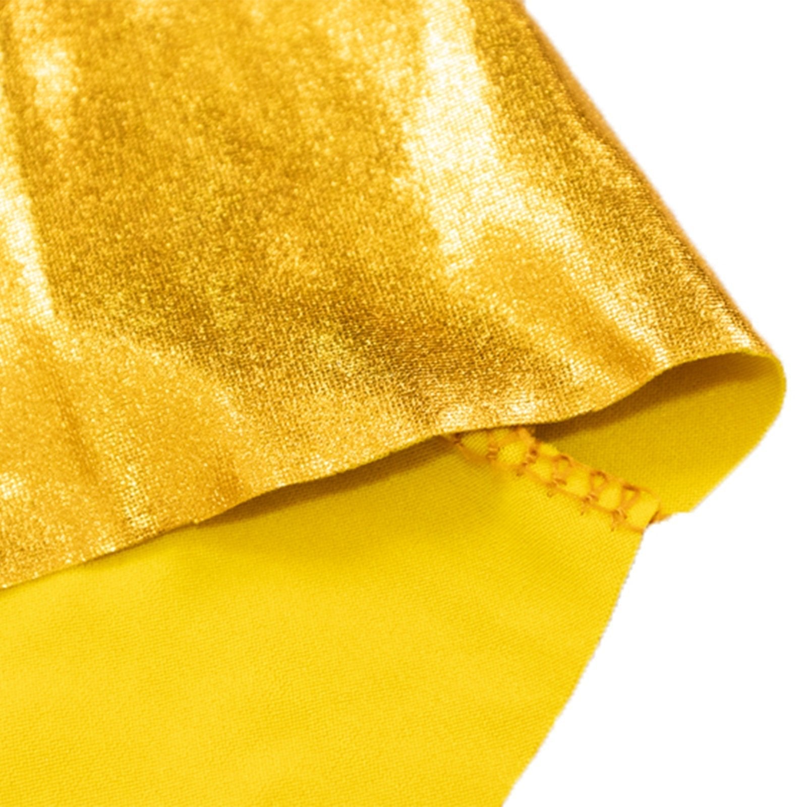 8ft Gold Metallic Spandex Backdrop Stand Cover for Arc de Triomphe Stand, Stretch Fitted Floral Balloon Frame Wedding Arch Cover - Bell Racket Store