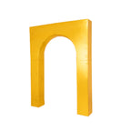 8ft Gold Metallic Spandex Backdrop Stand Cover for Arc de Triomphe Stand, Stretch Fitted Floral Balloon Frame Wedding Arch Cover - Bell Racket Store