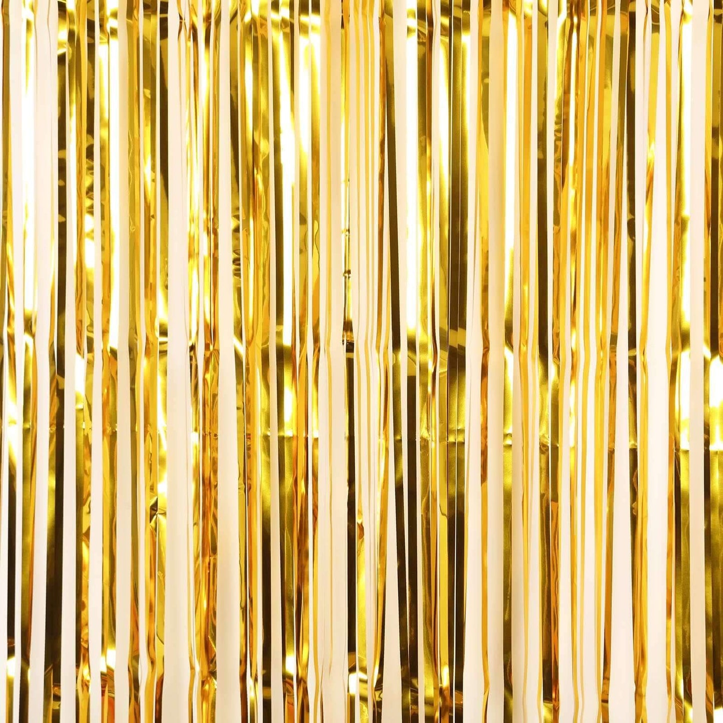 8ft Gold Metallic Tinsel Foil Fringe Doorway Curtain Party Backdrop - NestOCart
