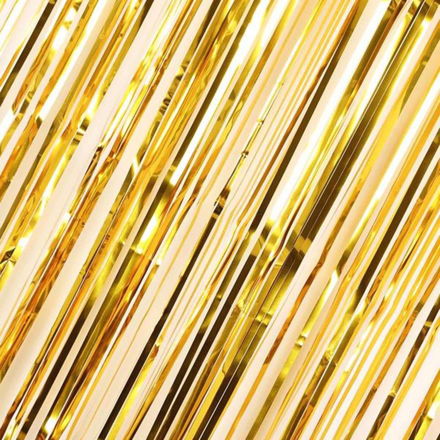 8ft Gold Metallic Tinsel Foil Fringe Doorway Curtain Party Backdrop - NestOCart