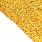 8ft Gold Spandex Fitted U - Shaped Wedding Arch Cover With Shimmer Tinsel Finish, Double - Sided Open Arch Backdrop Slipcover - Bell Racket Store