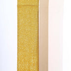 8ft Gold Spandex Fitted U - Shaped Wedding Arch Cover With Shimmer Tinsel Finish, Double - Sided Open Arch Backdrop Slipcover - Bell Racket Store