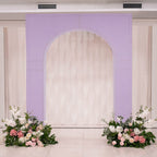 8ft Lavender Lilac Spandex Backdrop Stand Cover for Arc de Triomphe Stand, Stretch Fitted Floral Balloon Frame Wedding Arch Cover - Bell Racket Store