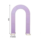 8ft Lavender Lilac Spandex Fitted Open Arch Wedding Arch Cover, Double - Sided U - Shaped Backdrop Slipcover - Bell Racket Store