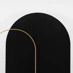 8ft Matte Black Spandex Fitted Wedding Arch Cover For Round Top Chiara Backdrop Stand - Bell Racket Store