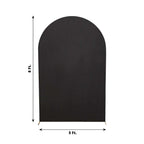 8ft Matte Black Spandex Fitted Wedding Arch Cover For Round Top Chiara Backdrop Stand - Bell Racket Store