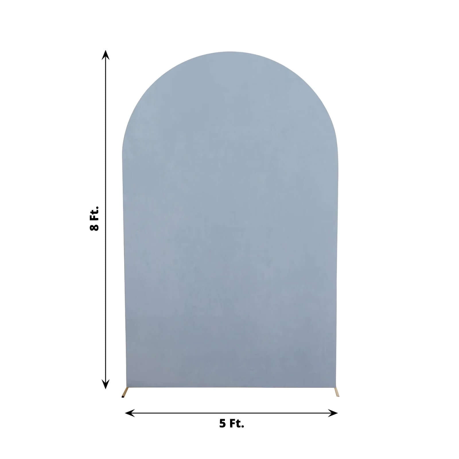 8ft Matte Dusty Blue Spandex Fitted Wedding Arch Cover For Round Top Chiara Backdrop Stand - Bell Racket Store