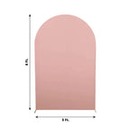 8ft Matte Dusty Rose Spandex Fitted Wedding Arch Cover For Round Top Chiara Backdrop Stand - Bell Racket Store