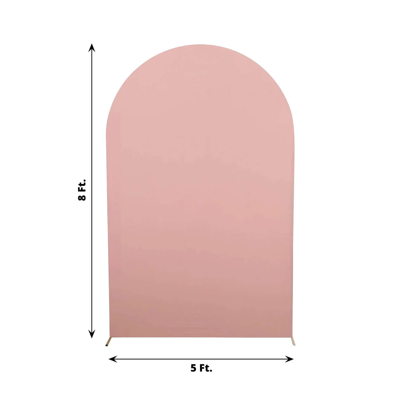 8ft Matte Dusty Rose Spandex Fitted Wedding Arch Cover For Round Top Chiara Backdrop Stand - Bell Racket Store