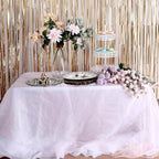 8ft Matte Gold Metallic Tinsel Foil Fringe Doorway Curtain Party Backdrop