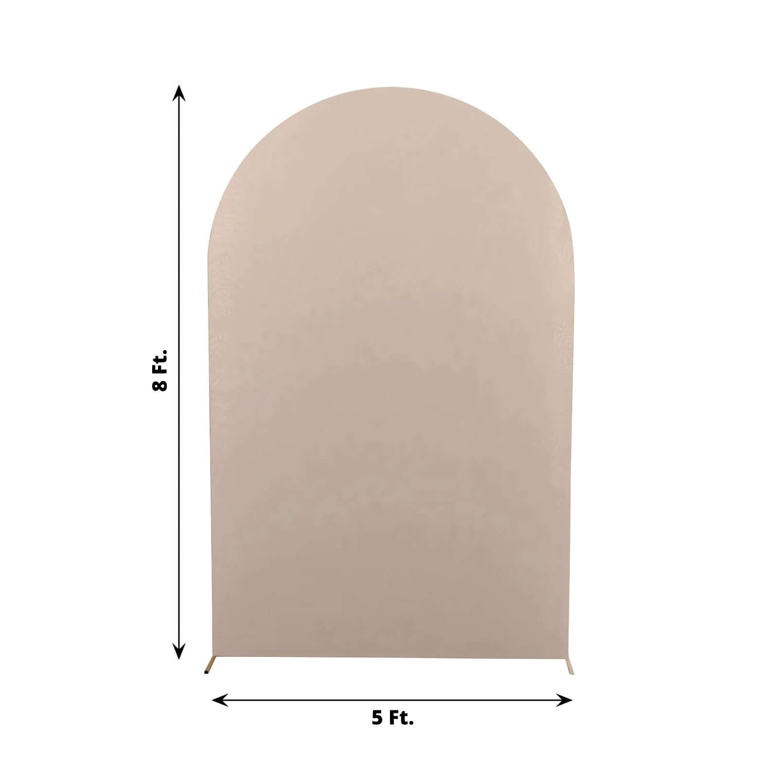 8ft Matte Nude Spandex Fitted Wedding Arch Cover For Round Top Chiara Backdrop Stand - Bell Racket Store