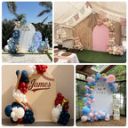 8ft Matte White Spandex Fitted Wedding Arch Cover For Round Top Chiara Backdrop Stand - Bell Racket Store