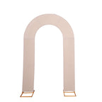 8ft Nude Spandex Fitted Open Arch Wedding Arch Cover, Double - Sided U - Shaped Backdrop Slipcover - Bell Racket Store