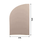 8ft Nude Spandex Fitted Wedding Arch Cover For Half Moon Top Chiara Backdrop Stand - Bell Racket Store