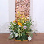 8ft Rose Gold Double Sided Big Payette Sequin Open Arch Wedding Arch Cover, U - Shaped Fitted Wedding Backdrop Slipcover - Bell Racket Store