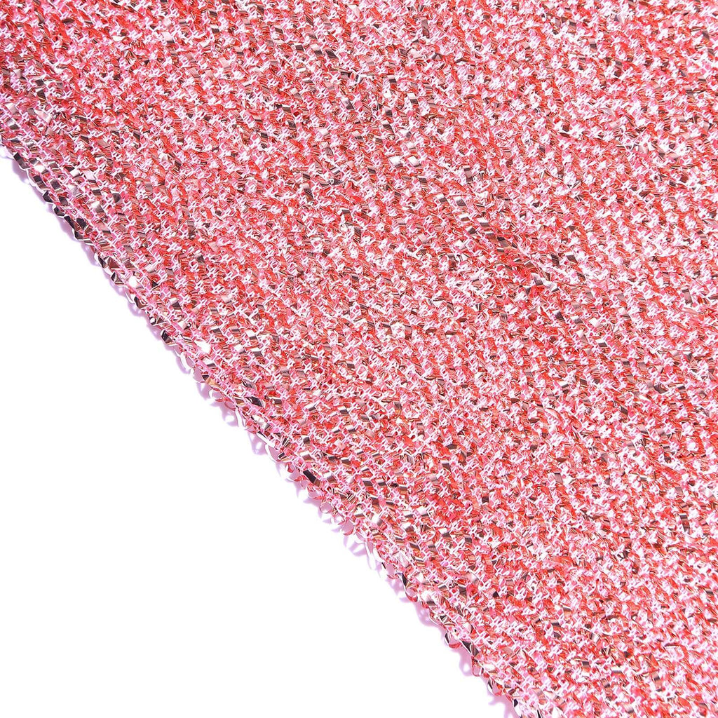 8ft Rose Gold Spandex Fitted U - Shaped Wedding Arch Cover With Shimmer Tinsel Finish, Double - Sided Open Arch Backdrop Slipcover - Bell Racket Store