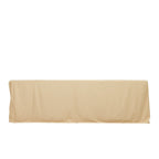 8ft Scuba Rectangular Fitted Tablecloth Beige â€“ Wrinkle - Free, Stain Resistant - Bell Racket Store