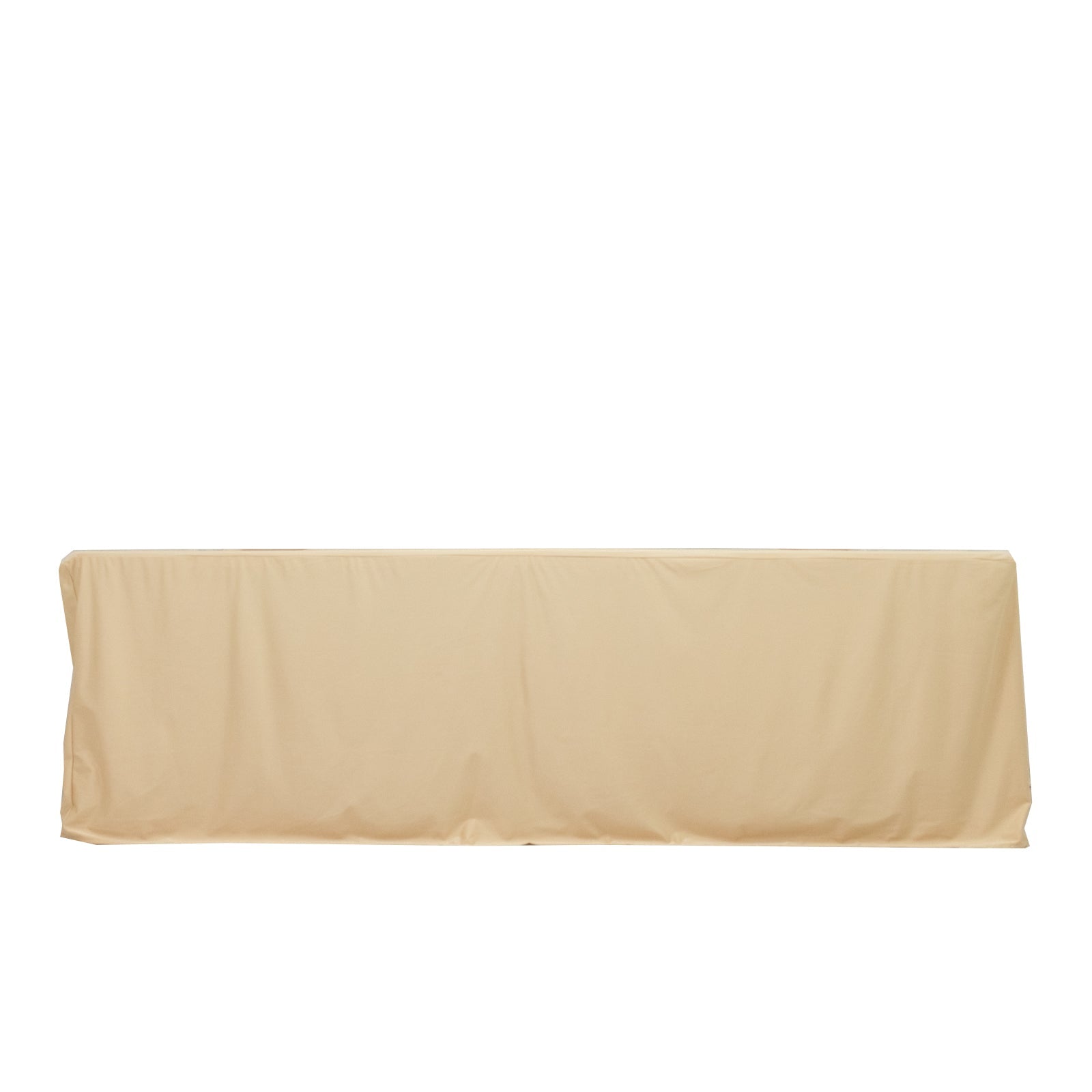 8ft Scuba Rectangular Fitted Tablecloth Beige â€“ Wrinkle - Free, Stain Resistant - Bell Racket Store
