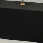 8ft Scuba Rectangular Fitted Tablecloth Black â€“ Wrinkle - Free, Stain Resistant - Bell Racket Store