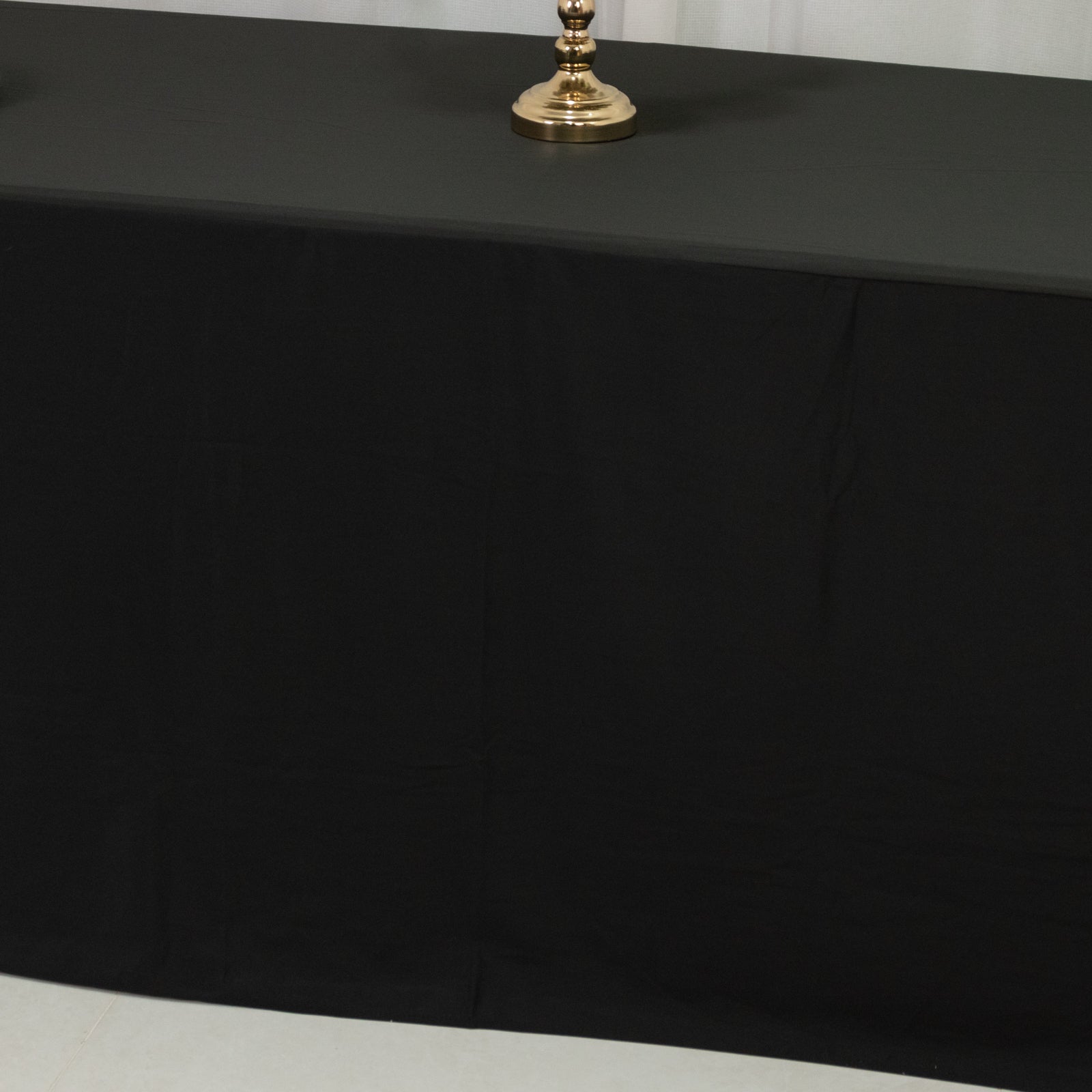 8ft Scuba Rectangular Fitted Tablecloth Black â€“ Wrinkle - Free, Stain Resistant - Bell Racket Store