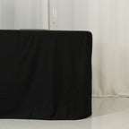8ft Scuba Rectangular Fitted Tablecloth Black â€“ Wrinkle - Free, Stain Resistant - Bell Racket Store