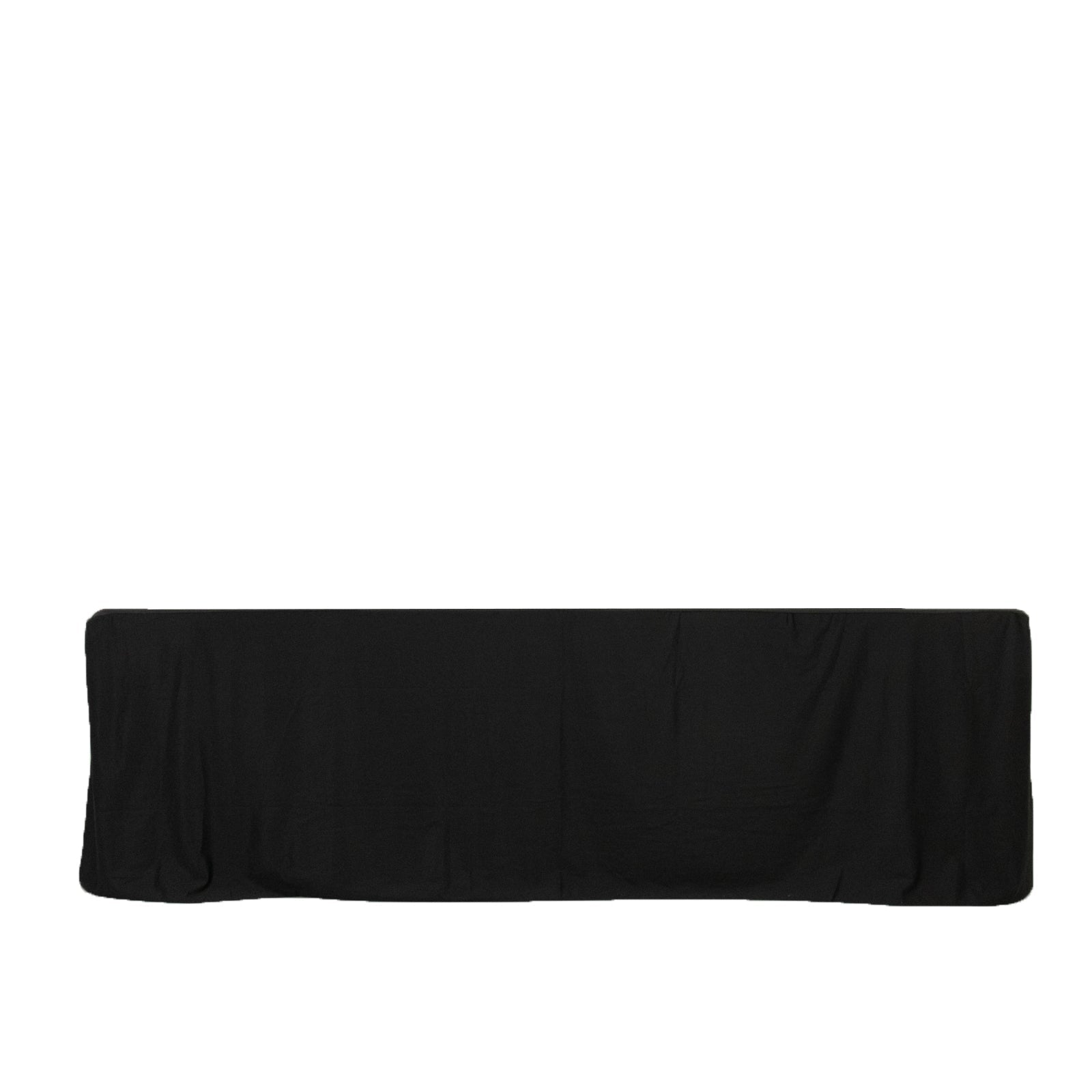8ft Scuba Rectangular Fitted Tablecloth Black â€“ Wrinkle - Free, Stain Resistant - Bell Racket Store