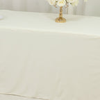 8ft Scuba Rectangular Fitted Tablecloth Ivory â€“ Wrinkle - Free, Stain Resistant - Bell Racket Store